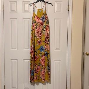 Yellow Flora Maxi Dress